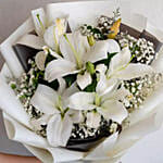 Charming White Lilies Bunch