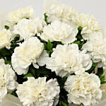 Eternal 12 white Carnations Bouquet