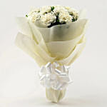 Eternal 12 white Carnations Bouquet