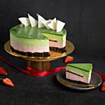 Green Tea Strawberry Cheesecake