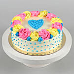 Heart And Roses Designer Chocolate Cake 1.5 Kg