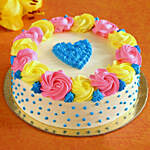 Heart And Roses Designer Chocolate Cake Half Kg