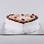 Heart Shaped Pineapple Gems Cake 1 Kg