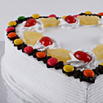 Heart Shaped Pineapple Gems Cake 1 Kg