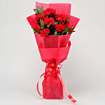 Heavenly 6 Red Carnations Bunch