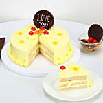 Love You Valentine Butterscotch Cake 1 Kg