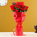 Magical Surprise 6 red Carnations Bunch