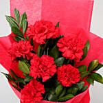 Magical Surprise 6 red Carnations Bunch