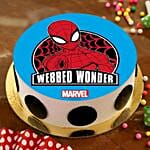 Marvel Spiderman Pineapple Photo Cake Half Kg