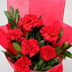 Perfect 6 Red Carnations Bouquet