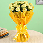 Perfect 20 yellow Carnations Bunch