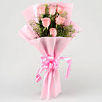 Posy of bright Pink roses