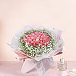 Ravishing Pink Flowers Beautifully Tied Bouquet