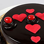 Red Hearts Truffle Cake Half Kg