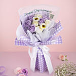Serene Roses And Daisies Soap Flowers Bouquet
