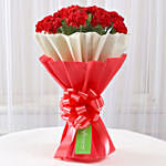 Soulful red carnation bouquet