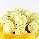 Sunny Side Up 12 Yellow Carnations Bunch
