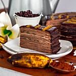 Tempting Chocolate Banana Crepe Cake