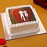 Valentine Photo Vanilla Cake Half Kg