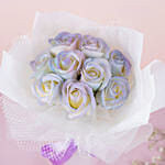 White Spray Rose Soap Flowers Bouquet