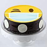 Wink Emoji Mask Chocolate Cake Half Kg