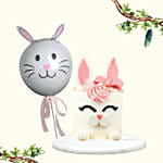 Cute And Happy Animal Designer Cake With Balloon