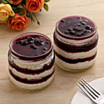 Blueberry Cream Cake Jar Set of 2