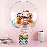 Happy Fathers Day Balloon And Snacks Box