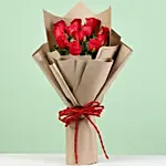Posy of bright red roses