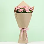 Eternal 12 Pink Carnations Bunch