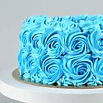 Blue Roses Photo Chocolate Cake 1.5 Kg