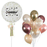 Congratulation Balloon With Confetti And Latex Balloons