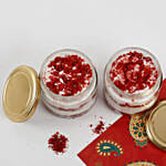 Flaming Red Velvet Jar Cake Set of 2