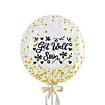 Get Well Soon Glittery Confetti Balloon