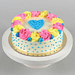 Heart And Roses Designer Chocolate Cake 1 Kg