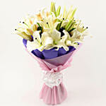 Lovely White Oriental Lilies Bouquet