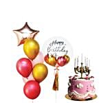 Magnifique Cake With Denley Balloon Bunch