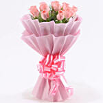 Sweet Pink 12 Roses Bunch