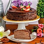 Yummy Triple Chocolate Crepe Cake