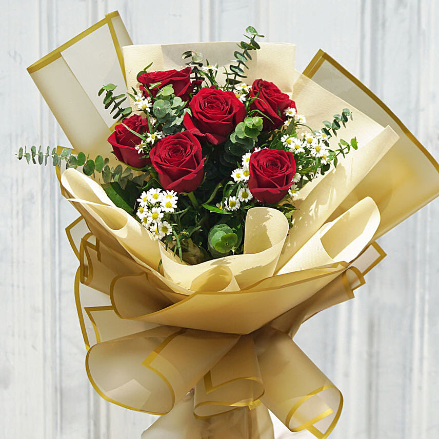 Designer Red Roses Bouquet