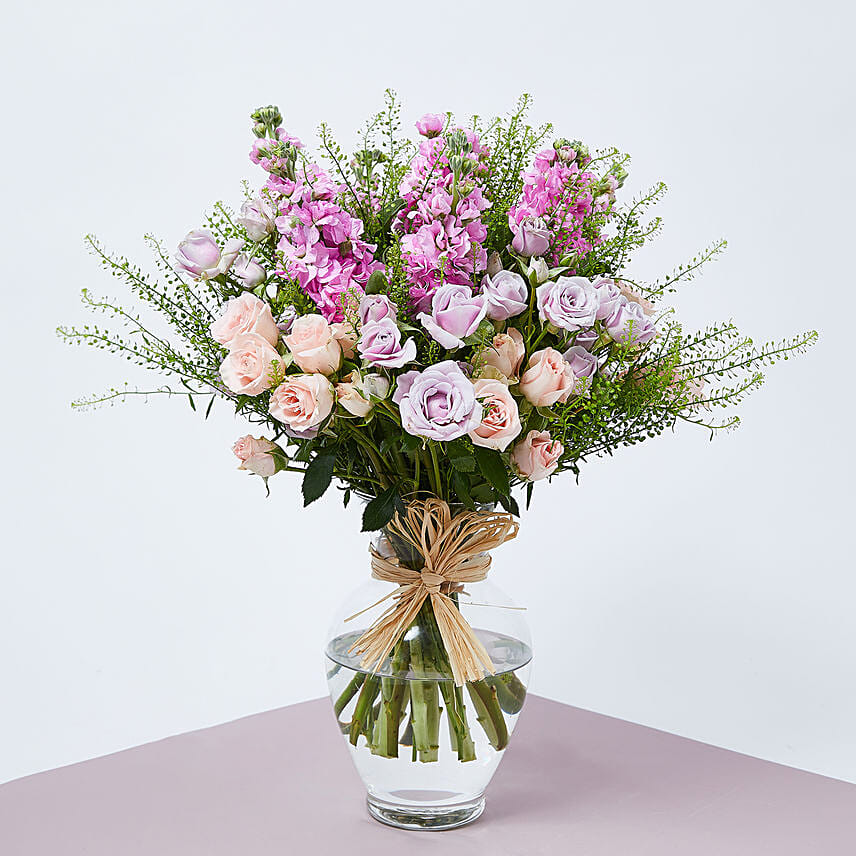 Pastels Floral Beauty In A Vase