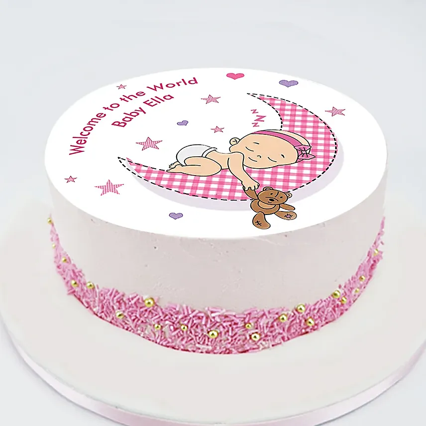 Welcome To The World Photo Cake