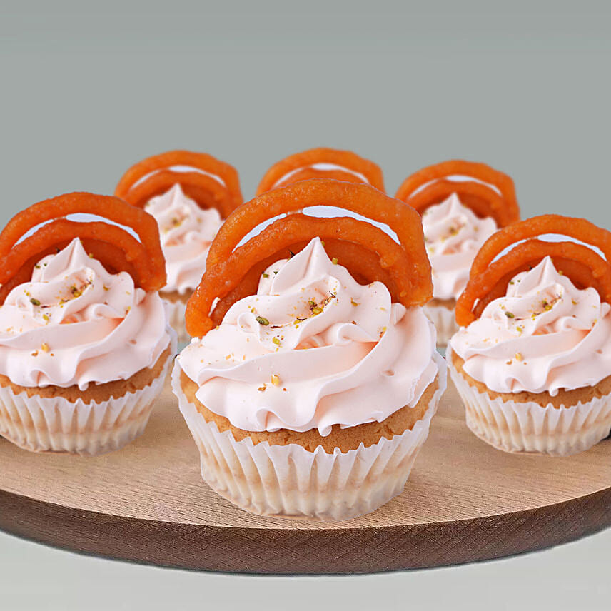 Jalebi Cupcake 6 Pcs