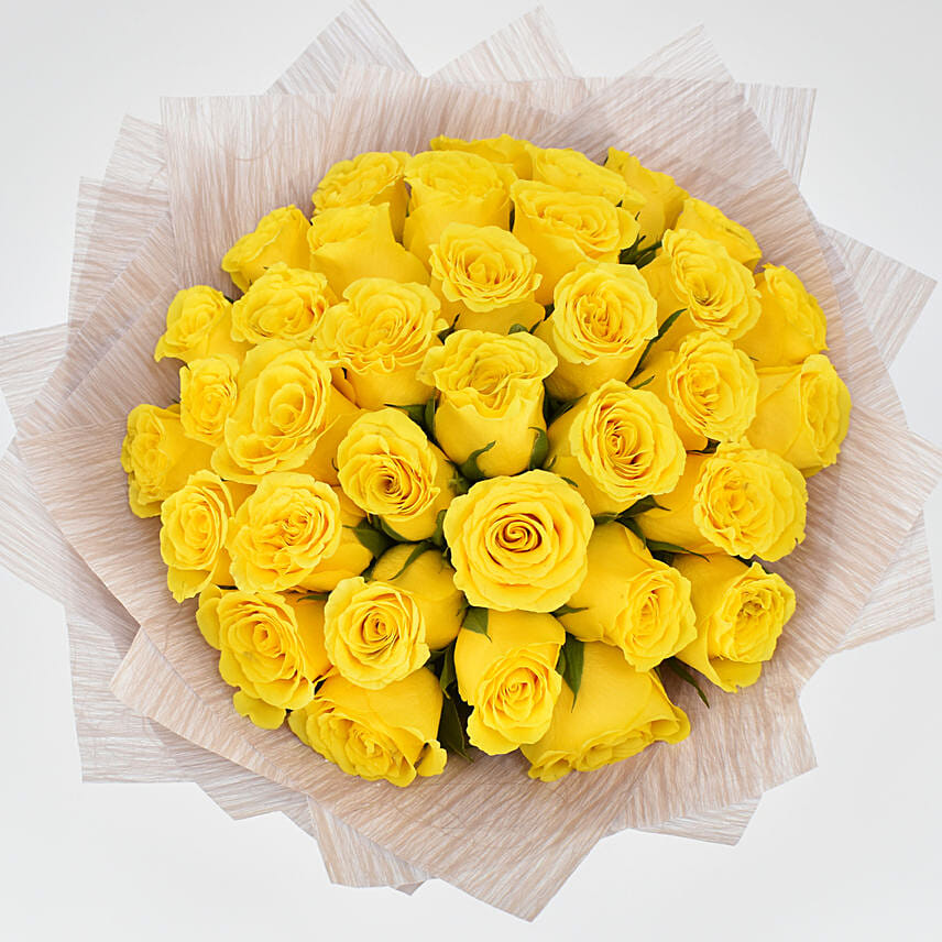 35 Yellow Roses Bouquet