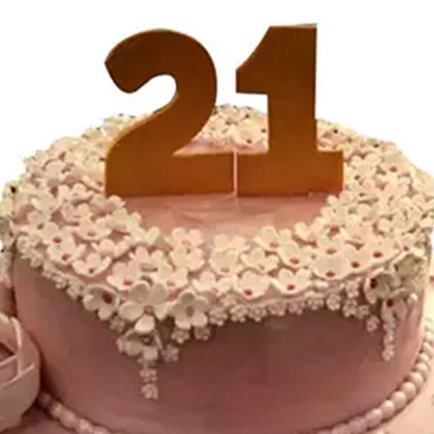 كيكة شوكولاتة بتصميم الزهور 2.5 كيلو