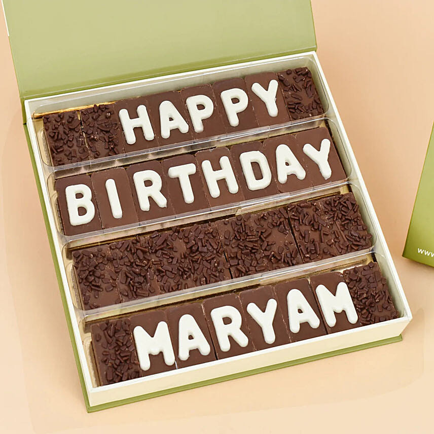 Customized Happy Birthday Chocolate