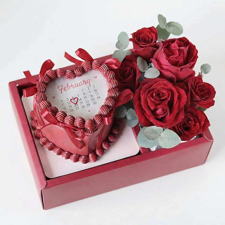 Forever Love Cake and Rose Combo