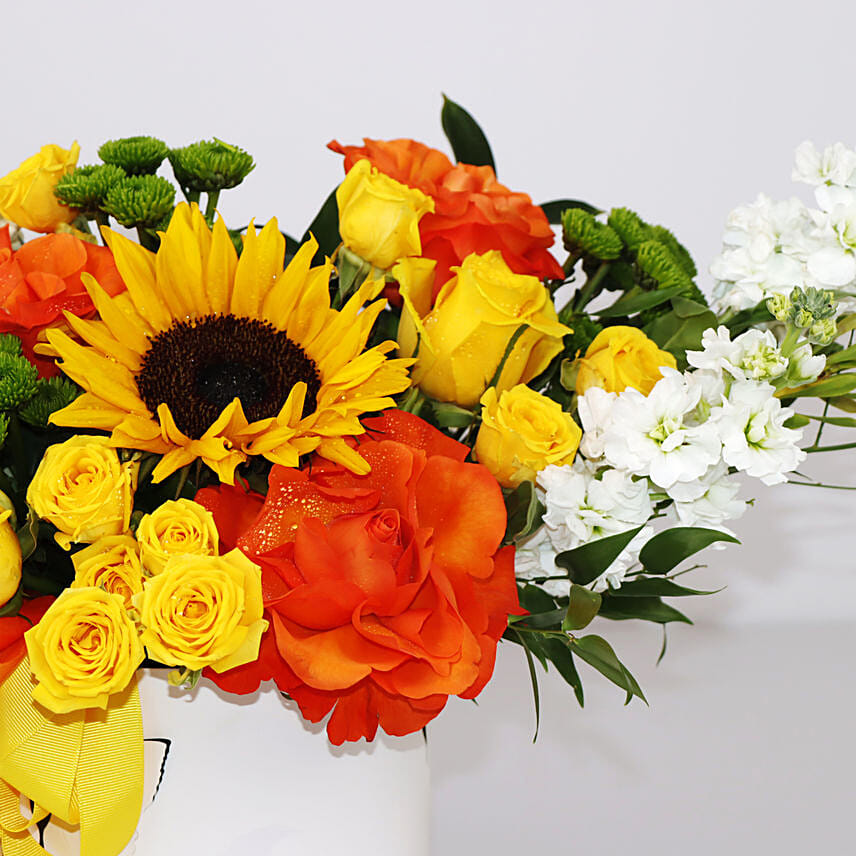 Hello Sunshine Mixed Flowers Box