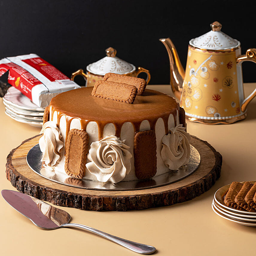 Lotus Biscoff Cake 2 Kg Eggless