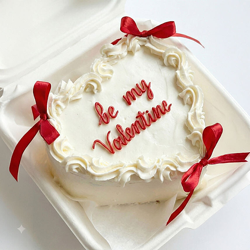 Love Note Ribbon Cream Cake